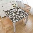 thumbnail image 2 of nygtbtfer Dog Paws Print Rectangle Table Cloth Stain and Wrinkle Resistant Spillproof Tablecloth  Vinyl Woven Decorative Table Cover for Dining Table Elastic Edge&nbsp;, 2 of 7