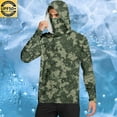 thumbnail image 2 of Hoodies for Men Camouflage UPF 50+ Sun Protection Hoodie Long Sleeve Fishing Hiking Shirt with Face Mask L, 2 of 7