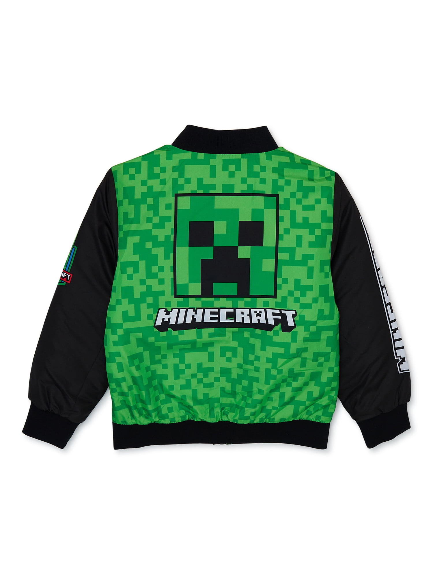 Minecraft Boys Bomber Jacket, Sizes 4-18