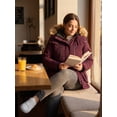 thumbnail image 2 of Wantdo Women's Plus Size Winter Coat Waterproof Winter Jacket Warm Puffer Jacket Wine Red 3X, 2 of 9