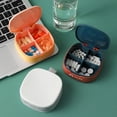 thumbnail image 5 of KYAIGUO 2 PCS Portable Pill Box Silicone Lanyard Easy Storage Small Pill Box Waterproof Travel Pill Organizer with 4 Compartment 3x3x1.1inch, 5 of 5