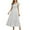 White, variant on Uaswgudfs 2025 Women's Summer Tiered Ruffle A-Line Dress - Casual Short Sleeve with Flounce Sleeves & Boho Hem Detail Black L