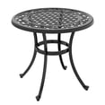 thumbnail image 1 of Outsunny Patio Table, Side Table with Aluminium Frame for Garden, Black, 1 of 10