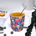 thumbnail image 5 of Yiaed colorful Skull flower daisy Print Ceramics Coffee,Large Handle Design,Extra Large Tea and Coffee Cup for Office and Home Mugs, 5 of 6