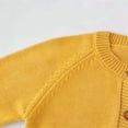 thumbnail image 7 of Sentuca Girls Cardigan Sweater, Long Sleeve Button Down Crewneck Sweater Kids Solid Embroidery Coat Size 9-10Y Yellow, 7 of 7