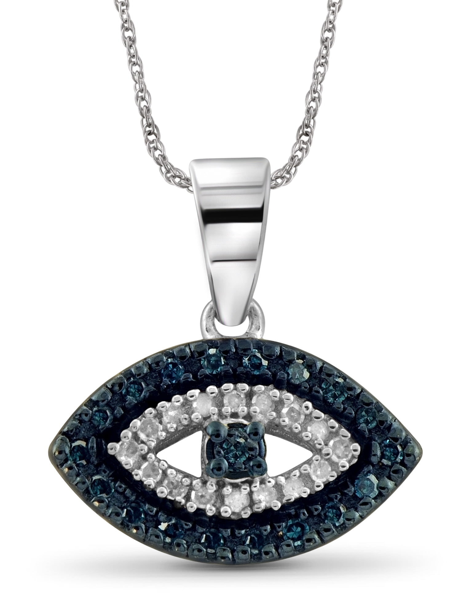 JewelersClub - JewelersClub 1/7 Carat T.W. Blue and White Diamond Evil 