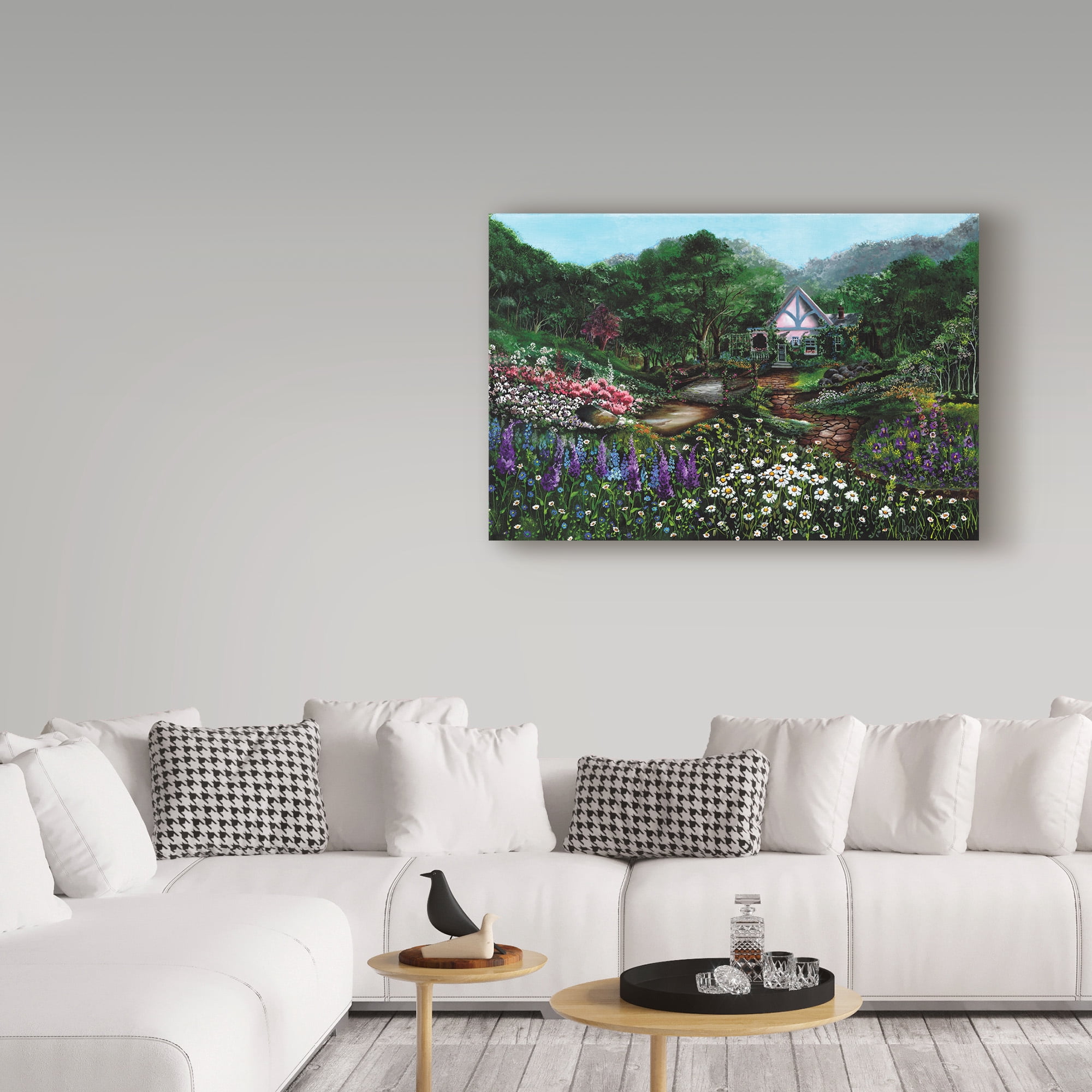 Trademark Fine Art 'Romantic Cottage' Canvas Art by Bonnie B Cook