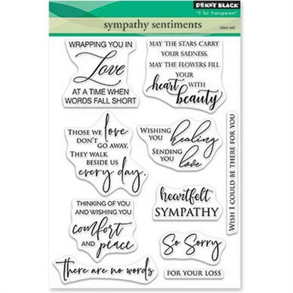 Penny Black Clear Stamps-Sympathy Sentiments 5"X6.5"
