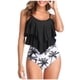 thumbnail image 1 of Traje de baño de talle alto para mujer Top de volantes con volantes de dos piezas con parte inferior fruncida Fridja  nalpqowj22637, 1 of 5