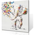 thumbnail image 2 of Happy Elephant Canvas Wall Art Cute Elephant Spraying Water Picture Print for Kids Room Bathroom Poster Unframed Ready to Hang (1 Panel), 2 of 3