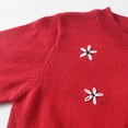 thumbnail image 4 of Cethrio Girls Cardigan Sweaters Size 10-12, Knitting Cotton Soft Buttons Stretchy Kids Sweaters Red, 4 of 7
