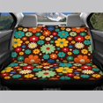 thumbnail image 3 of CHAQLIN Retro Floral Car Back Seat Cover for SUV, 2 Piece Waterproof Universal Bench Protectors Stretch Easy to Install Back Seat Covers, 3 of 7