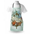 thumbnail image 3 of Nautical Apron Sailing Collection Old Times Fisherman Ribbon Fishing Sea Food Crab, Unisex Kitchen Bib Apron with Adjustable Neck for Cooking Baking Gardening, Mint Green Multicolor, by Ambesonne, 3 of 3