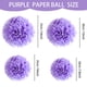 thumbnail image 4 of Advancent Juego de 1 Uds. De pompones de papel morado de 7,8 pulgadas, bolas de papel con pompón para fiesta de cumpleaños, bolas de flores, Kits de decoración para fiestas Púrpura 10 pulgadas, 4 of 6