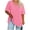 Tops for Women Plus Size-Pink, variant on Homenesgenics Tops for Women Plus Size,Tunic Tops for Women,Crop Tops for Women Women's Oversized Short Sleeved Solid Summer Base Shirt Sports T-Shirt Blue XXL