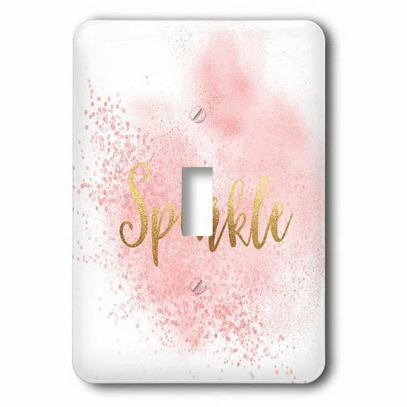 3dRose, Image of Glitzy Pink Gold Sparkle Quote, single toggle switch