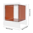 thumbnail image 2 of Modern Acrylic Nightstand Side Table with Storage Shelf Clear Bedside Table End Table for Living Room Bedroom (Brown), 2 of 9