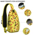 thumbnail image 2 of Spicy Chili Peppers Print Sling Backpack, Cute Red Chili Pattern Crossbody Daypack with Kawaii Cartoon Design, Funny and Aesthetic Vegetable Illustration, Lightweight and Durable, 2 of 6