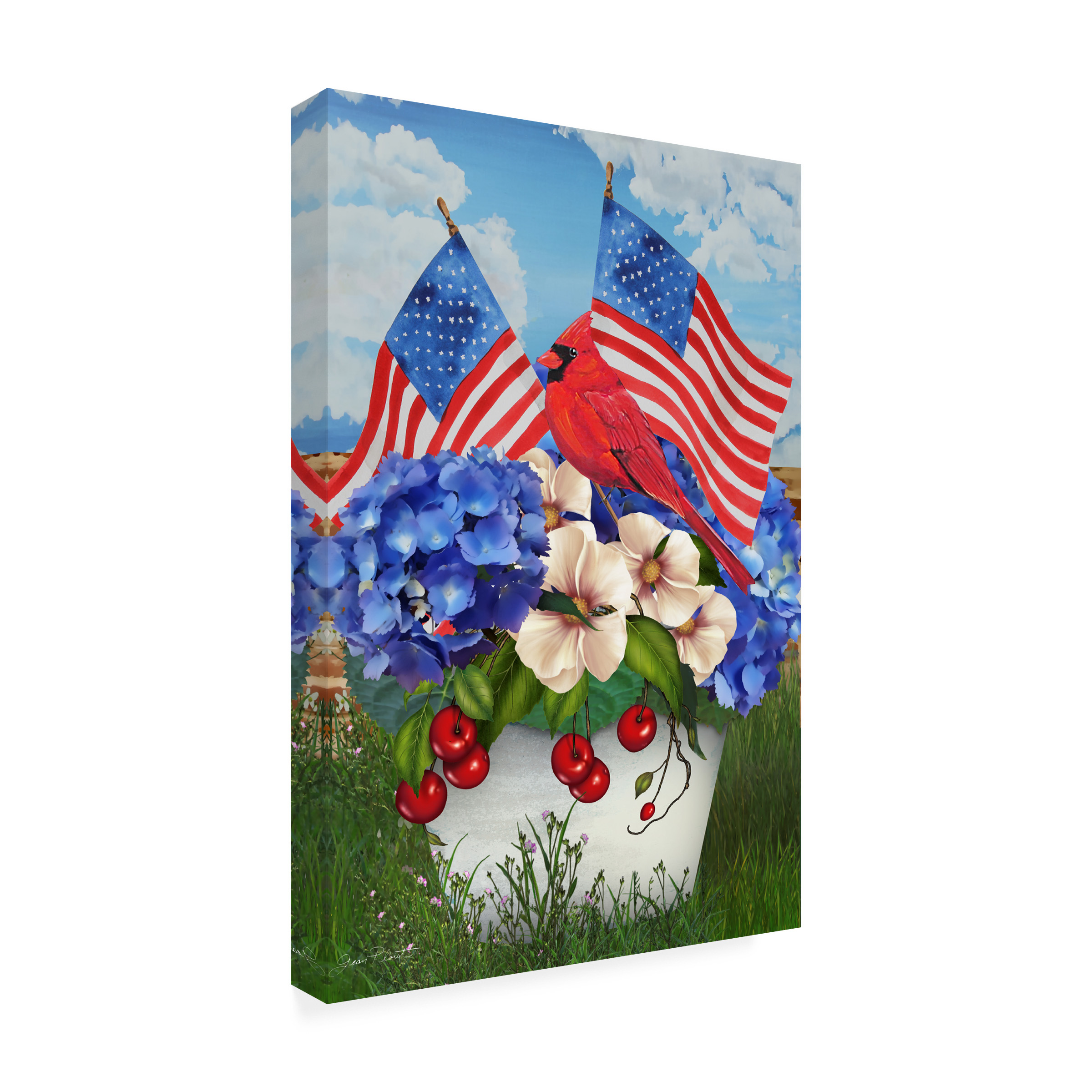 Trademark Fine Art 'America The Beautiful' Canvas Art by Jean Plout