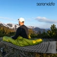 thumbnail image 4 of SereneLife Lightweight Backpacking Air Mattress Ultralight Sleeping Pad + Carrying Bag (Gray), 4 of 8