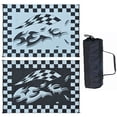 thumbnail image 6 of Stylish Camping Black Checkered Flag Reversible Patio Mat, 6 of 8