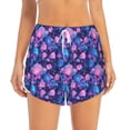 thumbnail image 2 of Daiia Blue Skull Rose Pattern Women's 2 in 1 Running Shorts - Lightweight Athletic Workout Gym Yoga Shorts Liner with Phone Pockets-XX-Large, 2 of 7