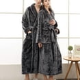 thumbnail image 4 of XMMSWDLA Women's Fleece Robes, Long Winter Warm Soft Plush Bathrobes for Women, Fluffy Comfy House Coat Bathrobes for Women, 4 of 7