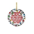 thumbnail image 1 of Fiudx Adorno para Árbol de Navidad, Adorno de Madera Artesanal, Estampado Colorido, Recuerdo Familiar para Fiestas, Decoración para El Hogar o Fiestas, Duradero y Resistente, Incluye Cuerda Dorada pa, 1 of 1