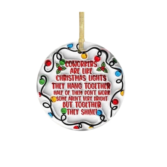Fiudx Adorno para Árbol de Navidad, Adorno de Madera Artesanal, Estampado Colorido, Recuerdo Familiar para Fiestas, Decoración para El Hogar o Fiestas, Duradero y Resistente, Incluye Cuerda Dorada pa