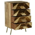 thumbnail image 3 of Dunawest Chest With 4 Drawers And Geometric Inlaid Design, Brown - Brown, 3 of 7