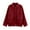 Red, variant on Bomber Jacket Women Wool Blend Cropped Lapel Long Sleeve Zipper Jacket Outerwear with Flap Pockets Fall Winter Casual Office,Brown,XXL