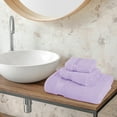 thumbnail image 4 of MALLONI HOME Ultra Soft 3 Pack Cotton Towel Set, Contains a Bath Towel 28x55 inch, a Hand Towel 16x24 inch & a Wash Coth 12x12 inch, Ideal Everyday use, Compact & Lightweight - Purple, 4 of 6