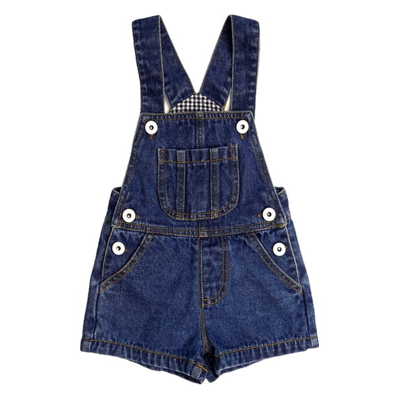 KIDSCOOL Girls Ripped Jeans Shortalls 18M-5T Denim Overalls Shorts Jumpsuit,Blue,3-4 Years