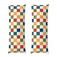 thumbnail image 1 of Balery Floral Checkerboard Funda Protectora para Almohada Corporal de Algodón Hipoalergénico con Cierre(55 x 21 pulgadas), Almohadas No Incluidas, 1 of 7