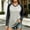 Style21-Gray, variant on EaskTriop Womens Color Block V Neck Tees Vintage Baseball Raglan Tees for Women Relaxed Long Sleeve Base Shirts