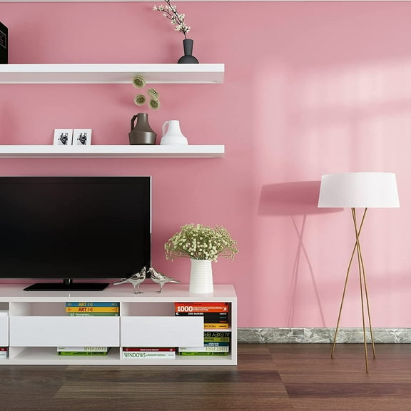 VEELIKE Pink Wallpaper Peel and Stick 15.7''x118'' Self Adhesive Thicken Pink Contact Paper for Bedroom Waterproof Vinyl Film Roll for Walls Cabinet Dresser Shelf Drawer Liners Living Room