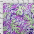 thumbnail image 3 of oneOone Viscose Chiffon Purple Fabric Tropical Palm Leaf Craft Projects Decor Fabric Printed By The Yard 42 Inch Wide, 3 of 4