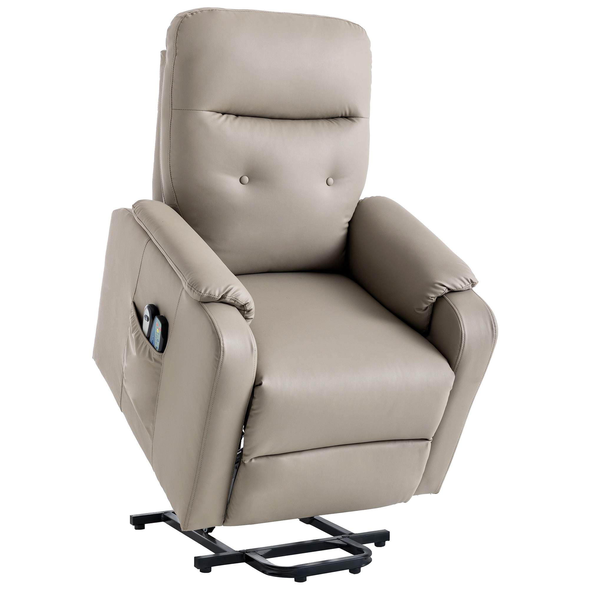 EUROCO Power Lift Recliner Chair Recliners for Adults and Seniors with Heat and Massage PU