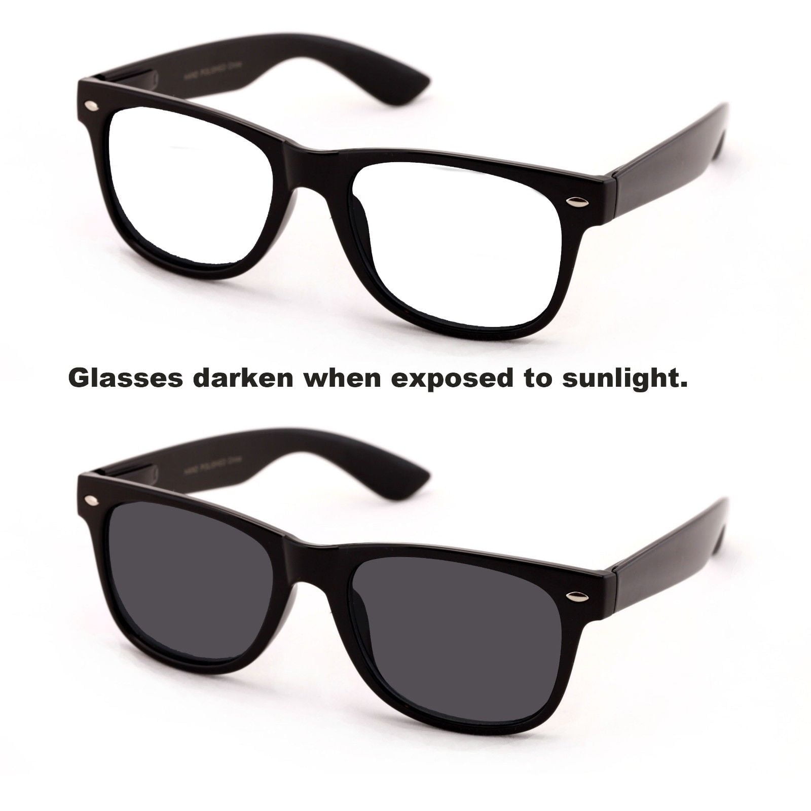 1 Pair of Photochromic Reading Glasses - Reader That Darkens When Exposed to Outdoor Sunlight - UV Protection Readers +3.00