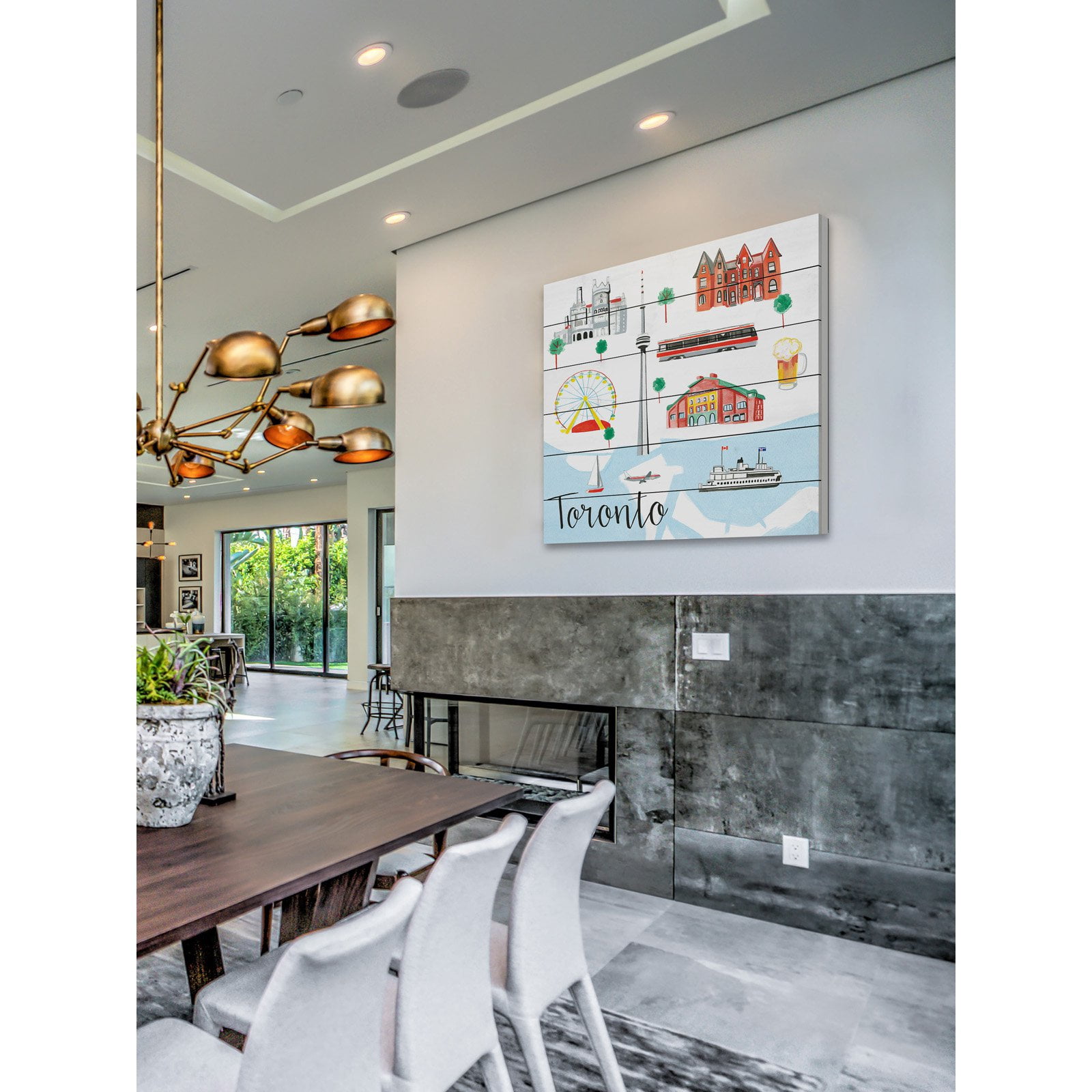 Marmont Hill "Toronto" by Molly Rosner Painting Art Print on White Wood