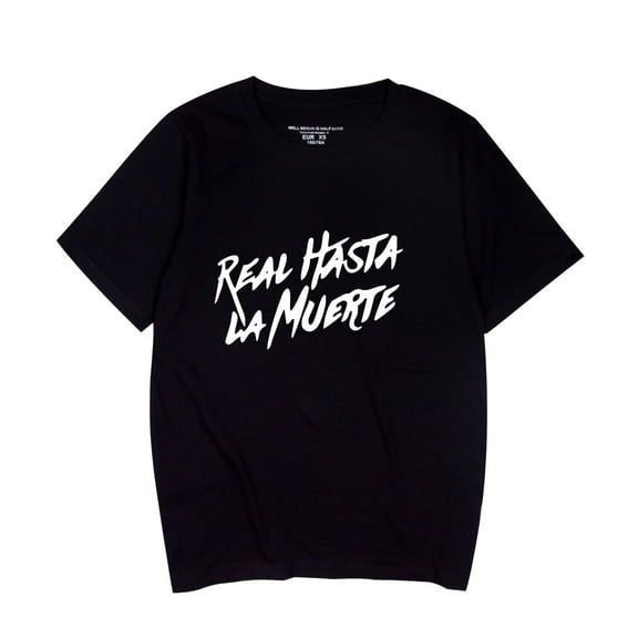 PH DOUBLE L Anuel AA Real Hasta La Muerte T-shirt Pop Graphics Print Crewneck Unisex Trend Casual Short Sleeve