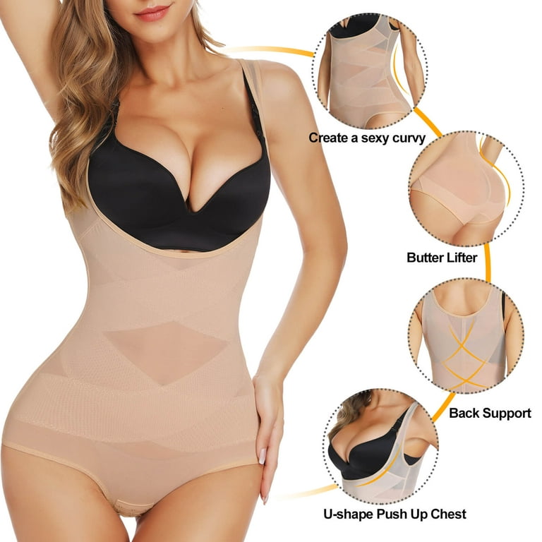 MANIFIQUE Shapewear Bodysuit for Women Tummy Control Butt Lifter