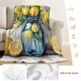 thumbnail image 5 of Tropical Lemon Blanket Soft Cozy Warm Throw Blanket for Couch, Plush Fuzzy Flannel Fleece Blankets for Sofa, Vintage Summer Botanical Bed Blankets Lightweight Gifts for Women, 32"x48", 5 of 9