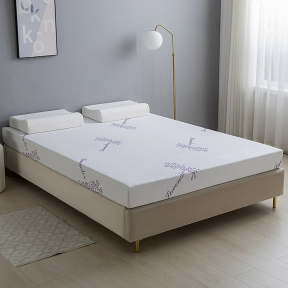 6 inch Gel-Infused Memory Foam Mattress - Twin Size, Layered Support Design, Removable Cover