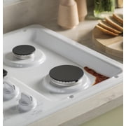 GE® 36 Built-In Gas Cooktop with Dishwasher-Safe Grate 5 Sealed Burners in White Model JGP3036DLWW