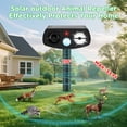 thumbnail image 3 of Solar Powered Animal Repeller, Ultrasonic Pest Deterrent with LED Strobe Light, Green, Motion Sensor, 14.8 Inch Stake, for Yard Garden 2 Packs, 3 of 7