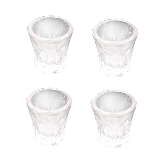 4pcs Mini Barrel Shaped Shot Glasses, Creative Design for Liquor Liqueur Bar Kitchen Decoration