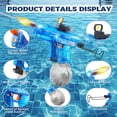 thumbnail image 3 of Pistola de agua eléctrica, 800 ml, recarga automática, 10 m, alcance, azul, 3 of 7