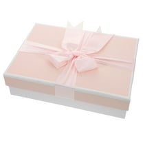 GOOHOCHY Empty Storage Boxes with Ribbon Bow Large Cardboard Present Boxes with Lids Decorative Wrapping Case for Birthdays Holidays Anniversaries