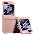 thumbnail image 1 of Dteck for Samsung Galaxy Z Flip 6 Case with Built-in Screen Protector, Rugged Shockproof Samsung Z Flip 6 Case with Hinge Protector, Slim Full Body Drop Protective Cover for Samsung Z Flip6,Pink, 1 of 6